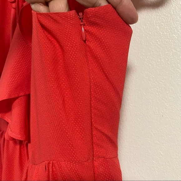 Express Dress Women’s Size 4 Coral Flutter Sleeve Dress - Picture 4 of 11